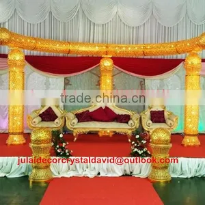"custom-made" Wedding Mandap Crystal Backdrop DIY Backdrop thumbnail-1
