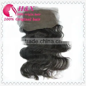 Best Selling Factory Cheap Price 2# 4*4size Brazilian Body Wave Lace Closure thumbnail-1