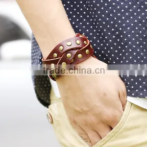 New Design Vintage Leather Bracelets Cheap Leather Bracelets thumbnail-1