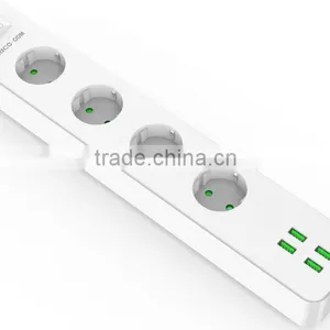2015 HOT SALE ORICO OEM ODPC-4A4U Surge Protector With 4 Port Smart USB Charger Power Strip Eu Plug thumbnail-1