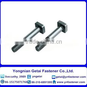 Square Head Bolts With Large/small, DIN933/931 H.D.G / Galvanized With Black /yellow Zinc Plated/blue White thumbnail-1