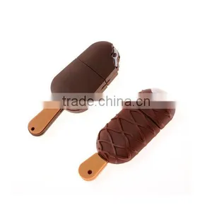 8GB Soft PVC Ice Cream Shaped Usb Flash Drive Gift 100% Real Capacity Usb Flash Disk Memory USB 2.0 With Key Chain thumbnail-1