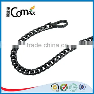 Gunmetal Metal Handbag Chain Handles With Hook thumbnail-1