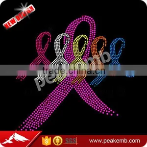 Breast Cancer Ribbons Custom Rhinestone We Fight Together Transfers China thumbnail-4