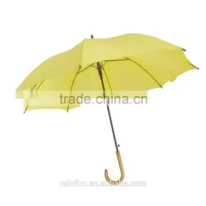 Long Straight Wooden Handle Umbrella for Sale thumbnail-1