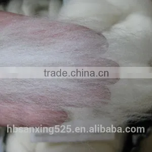Chinese Wool Top 24MIC, 75MM, Natural White Color. thumbnail-3
