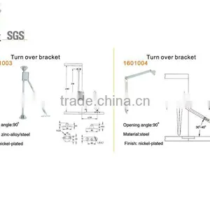MLW Steel or Zinc-alloy Cabinet Door Bracket Finish Nickel-plated thumbnail-1