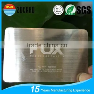 Metal / Silver Color Brushed Metal Business Cards thumbnail-4