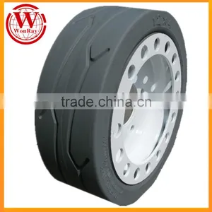 108022 SkyJack Non-Marking 200x8 Wheel and Tire Assembly With Brake thumbnail-1