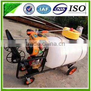 Shandong China 100L to 300L Agricultural Machine Trolley Gasoline Sprayer With Pressure Water Pipes thumbnail-1