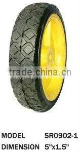 Plasric Solid Rubber Trolley Casters and Wheels SR0902 thumbnail-1
