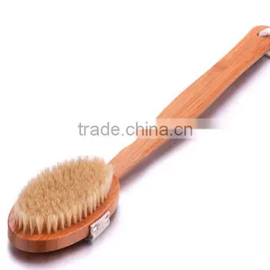 Natural Bamboo Bath Brush With Long Handle thumbnail-1