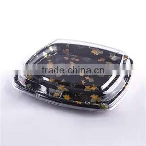 Square Black Disposable Plastic Food Tray thumbnail-3
