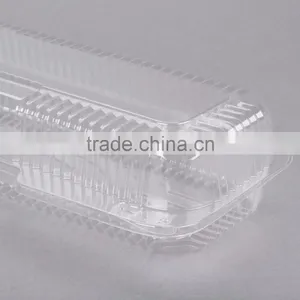 Clear Hinged Plastic Clamshell Food Container, Take Out Packaging Box for Cake, Cookie, Bread, Cheap Price thumbnail-5