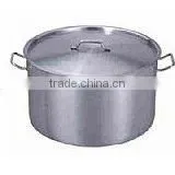 Stainless Steel Flat Stockpot With Extra Thick Bottom (Lid Thickness 1.0mm) thumbnail-1