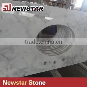 Polished Top Quality White Marble Countertop Bianco Carrara Marble thumbnail-1