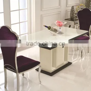 Stainless Steel Frame Rectangle Black Glass Top Dining Table thumbnail-3
