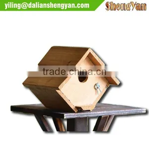 Rustic Freestanding Wooden Bird Cage Outdoor thumbnail-1