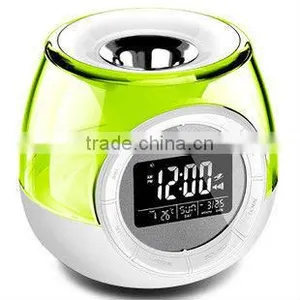 7 Color Changing Light Digital LCD Alarm Clock With Aroma Heater, Table Clock thumbnail-1