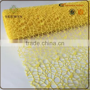 2016 Flower Wrap Metallic Mesh 100% Polyester Fabric thumbnail-1