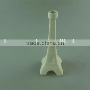Stock White Mini Eiffel Tower Art Porcelain for Home Decoration thumbnail-1