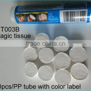 Cheap Tube Packing Magic Hand Face Tissue Towel thumbnail-2