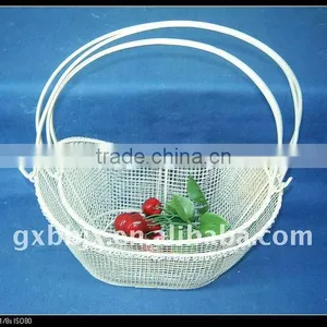 White Wire Home Storage Coco Flower Basket thumbnail-1
