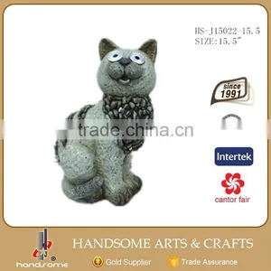 16 Inch Garden Decoration Resin Craft Lively Animal Figurine Cat Statue thumbnail-4