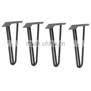 16 Inch Black Matt Powder Coated Iron Hairpin Leg for Coffee Table & End Table thumbnail-4