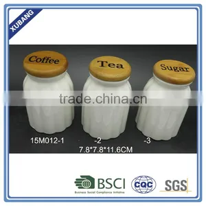 Ceramic Material and Storage Bottles & Jars Type Ceramic Canister Tea Coffee Sugar Set thumbnail-2