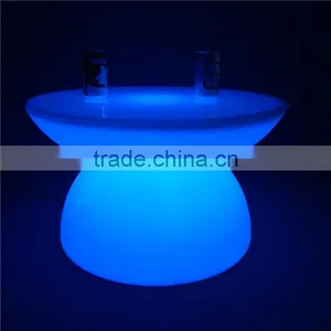 Night Club LED Furniture Glowing 16 Colors Changeable Solar Powered Led Bar Table 66*66*42cm thumbnail-2