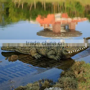 Wholesale Outdoor Garden Decoration Promotion Life Size Crocodile Fiberglass Animals for Sale thumbnail-3