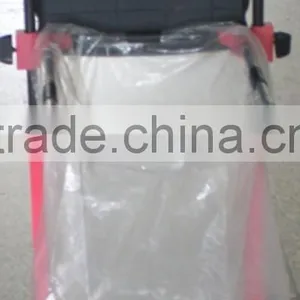 80L Multi-function Garden Rubbish Cart With Plastic Bag, Waste Cart, TROLLEY WHEELIE RUBBISH BIN TRUCK DISPOSAL BAG thumbnail-6