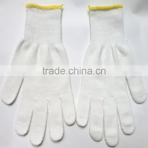 13 Gauge Bleached White Cotton Knitted Glove thumbnail-1