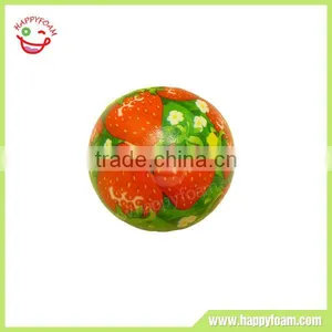 Strawberry Imagel Bouncing Foam Ball ,PU Juggling Full Color Stress Ball thumbnail-1