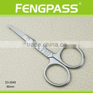 S3-3048 90mm 2CR13 Stainless Steel With PP Handle Beauty and Cosmetics Make up Scissors thumbnail-1