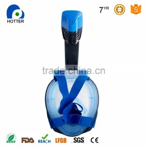 New Snorkel Full Face Mask Diving Equipment for Watersport Liquid Silicone Top Quality thumbnail-3