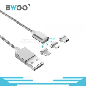 3 in 1 Magnetic Usb Cable With Lightning Micro Type-c Connector thumbnail-1