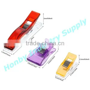 3 Different Size Clear Plastic Clip for Sewing Quilting Fabric Binding thumbnail-6