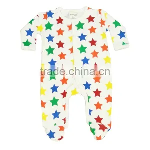 Comfortable Quality Organic Cotton Baby Zipper Rombers and Organic New Style Plain and Printed Baby Rombers thumbnail-3