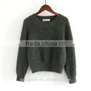 2016 Customized Manufacture Fashionable Wholesale Korean Style Women Spring Autumn Winter Plain Color Ladies Sweater thumbnail-4