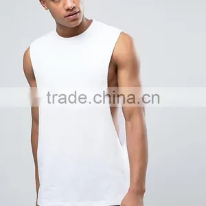 High Quality New Design Custom Manufacture White Color Sleeveless Gym Wear Comfortable 100% Cotton Fashion Men's Tank Tops thumbnail-1