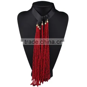 Big Brand Colorful Small Beads Tassel Necklaces for Womens Jewelry thumbnail-4
