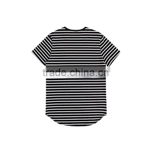 New Arrival Fashion OEM Service Fancy High Quality 100% Striped Cotton Men Tshirt T-shirt Wholesale China Manufacture thumbnail-3