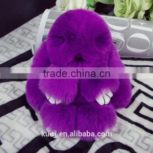 Rex Rabbit Shape Dolls Bag Charms Fashion Girls Rabbit Fur Balls /rex Rabbit Fur Keychain thumbnail-6