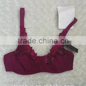 Solid Color Fancy Sexy Fat Women Wholesale Plus Size Bras in High Quality thumbnail-5