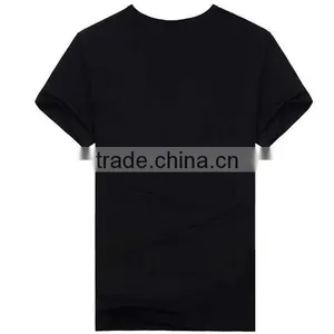 New White Black Round Neck Mens Short Sleeve Casual Wholesale T Shirt , Skin Tight thumbnail-5
