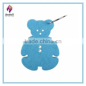 Blue Bug Felt Keychain Grey With Cats Pattern thumbnail-1