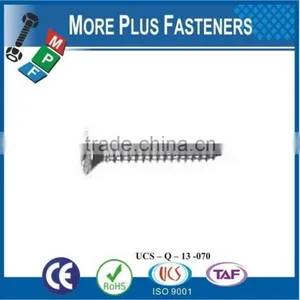 Made in Taiwan ISO 1482c BS 4174 Slotted Countersunk Head Tapping Screws thumbnail-4