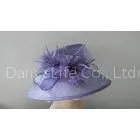 Purple Classical 2 Layer Sinamay Ladies' Hats For Party , Elegent Bow Feather Flower thumbnail-1